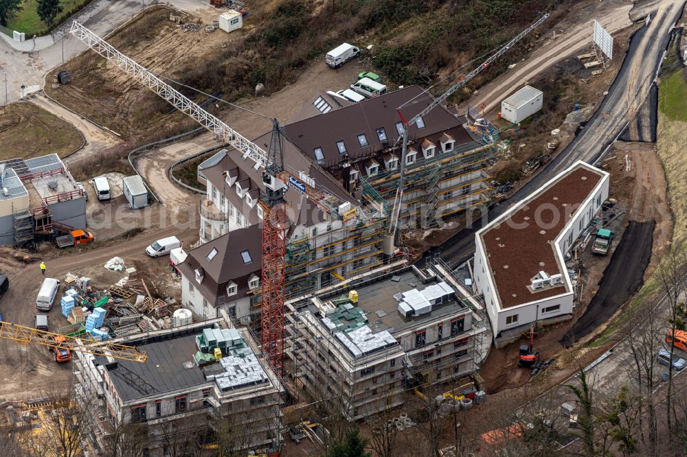 Lahr/Schwarzwald from above - Construction site to build a new multi-family residential complex on Altvaterstrasse in Lahr/Schwarzwald in the state Baden-Wuerttemberg, Germany