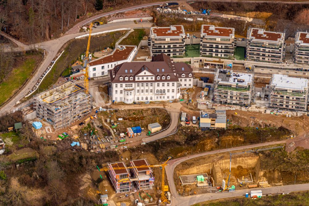 Lahr/Schwarzwald from above - Construction site to build a new multi-family residential complex on Altvaterstrasse in Lahr/Schwarzwald in the state Baden-Wuerttemberg, Germany