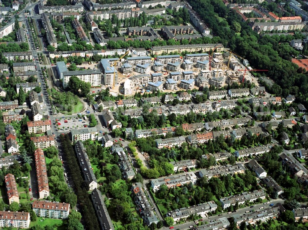 Köln from above - Construction site to build a new multi-family residential complex Am Beethovenpark in the quarter of Suelz in Cologne in the state North Rhine-Westphalia