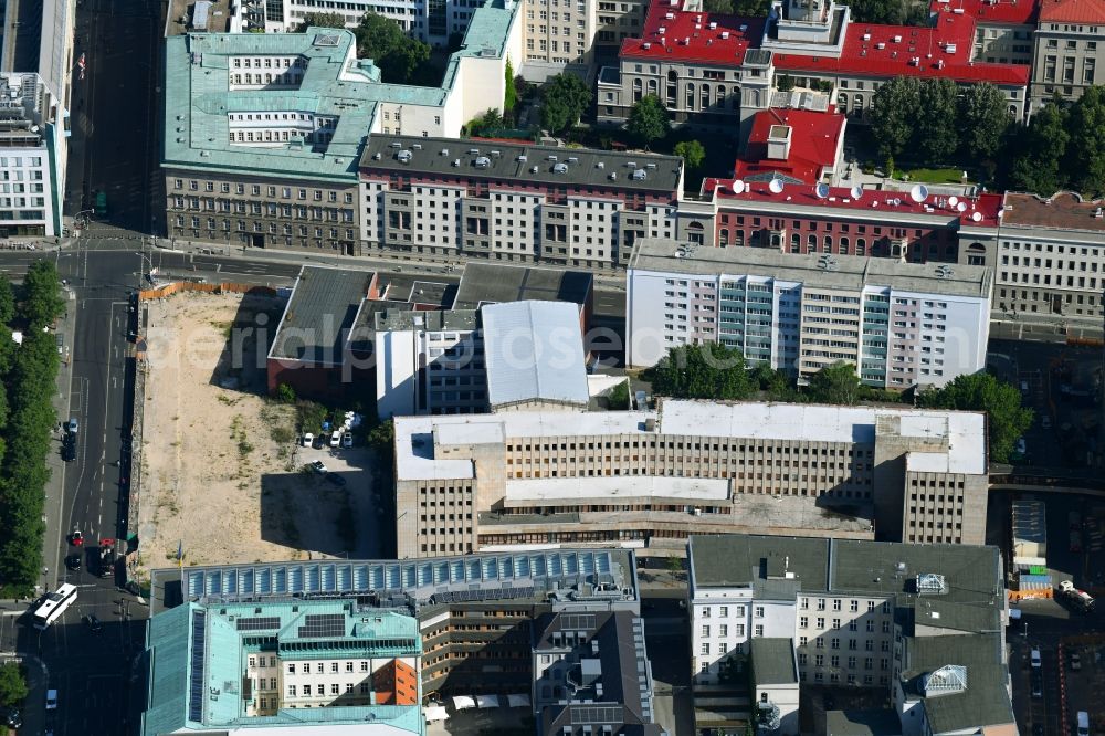 Aerial photograph Berlin - Construction site to build a new multi-family residential complex Behrenstrasse - Wilhelmstrasse - Franzoesische Strasse in the district Mitte in Berlin, Germany