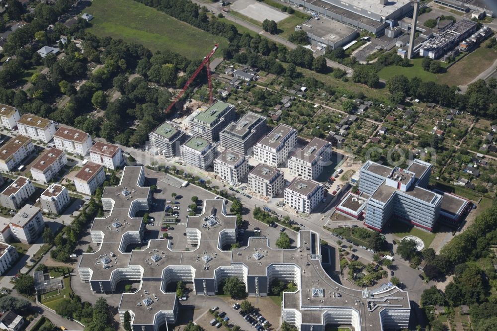 Aerial image Mainz - Construction site to build a new multi-family residential complex around the Wilhelm- Theodor- Roemheld- Strasse in Mainz in the state Rhineland-Palatinate