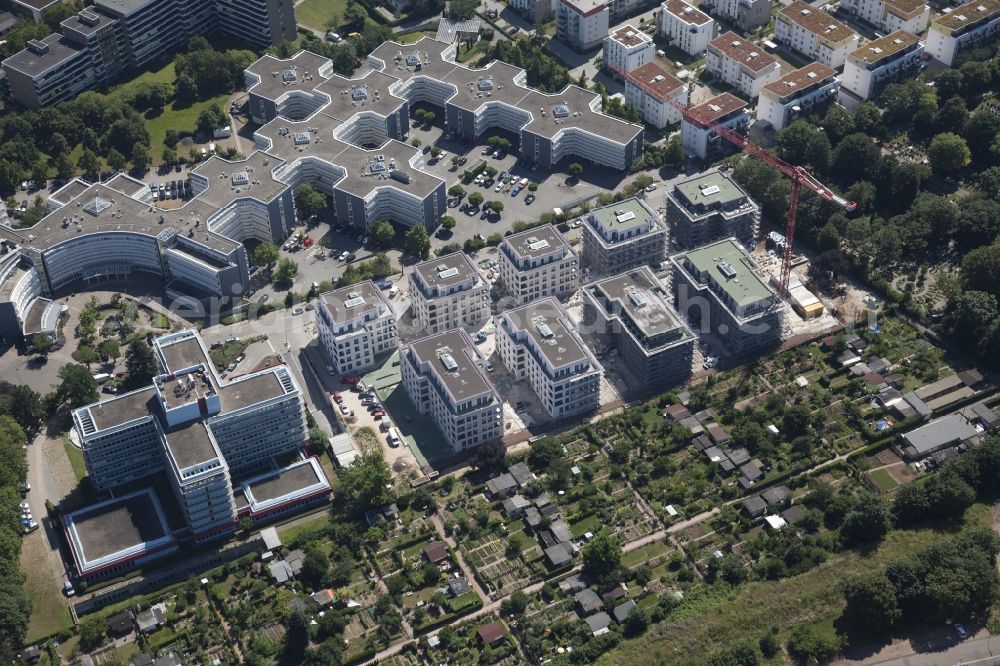 Aerial photograph Mainz - Construction site to build a new multi-family residential complex around the Wilhelm- Theodor- Roemheld- Strasse in Mainz in the state Rhineland-Palatinate