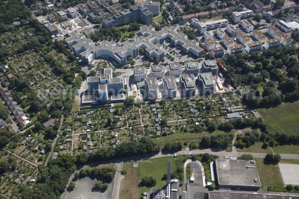 Aerial image Mainz - Construction site to build a new multi-family residential complex around the Wilhelm- Theodor- Roemheld- Strasse in Mainz in the state Rhineland-Palatinate