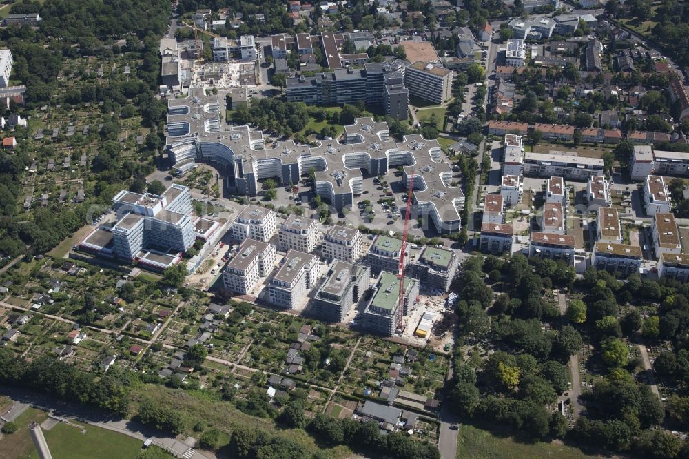 Aerial photograph Mainz - Construction site to build a new multi-family residential complex around the Wilhelm- Theodor- Roemheld- Strasse in Mainz in the state Rhineland-Palatinate