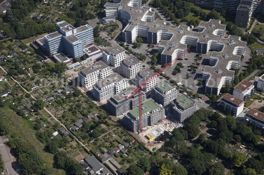 Mainz from above - Construction site to build a new multi-family residential complex around the Wilhelm- Theodor- Roemheld- Strasse in Mainz in the state Rhineland-Palatinate