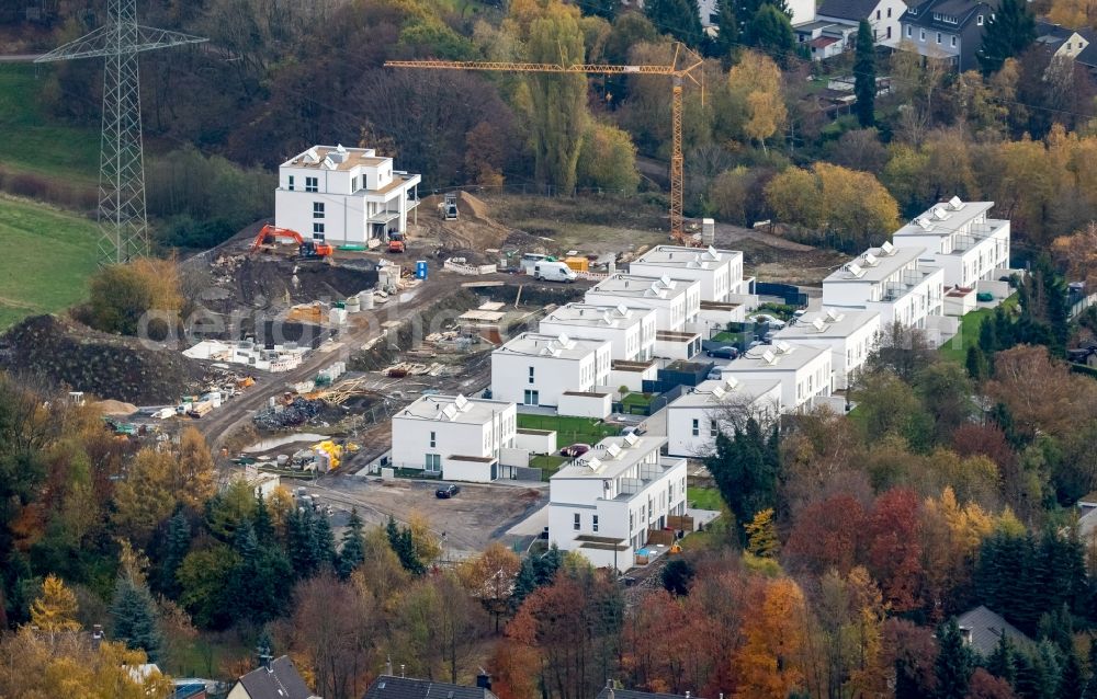 Bochum from above - Construction site to build a new multi-family residential complex in Bochum in the state North Rhine-Westphalia