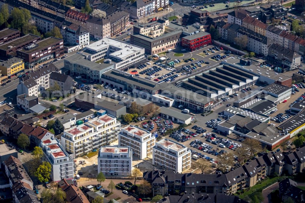 Bochum from above - Construction site to build a new multi-family residential complex in Bochum in the state North Rhine-Westphalia