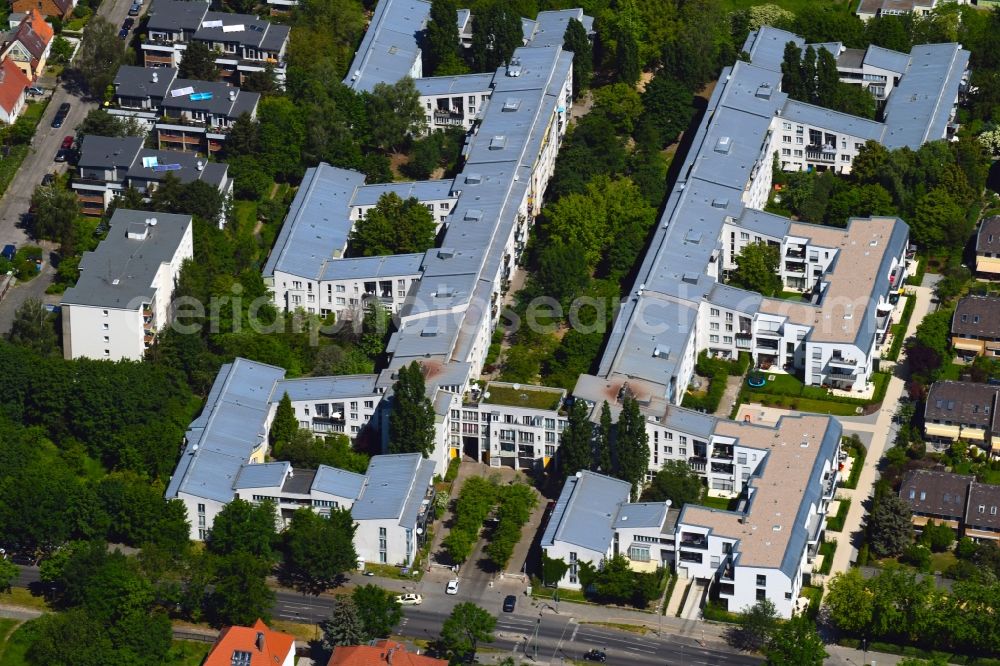 Aerial photograph Berlin - Construction site to build a new multi-family residential complex Britzer Strasse in the district Mariendorf in Berlin, Germany