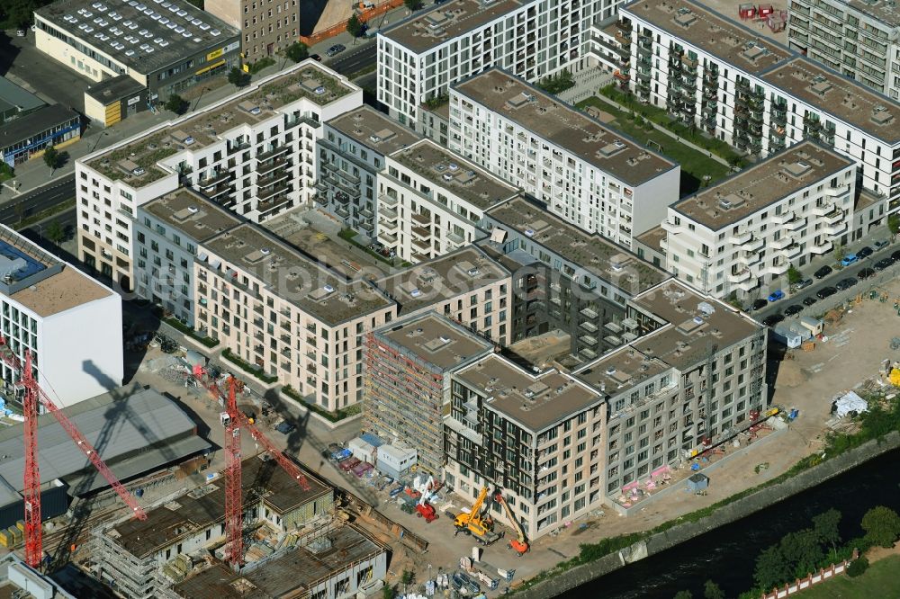 Berlin from above - Construction site to build a new multi-family residential complex Heidestrasse in the Europacity district Moabit in Berlin, Germany