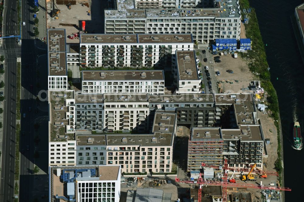 Aerial image Berlin - Construction site to build a new multi-family residential complex Heidestrasse in the Europacity district Moabit in Berlin, Germany