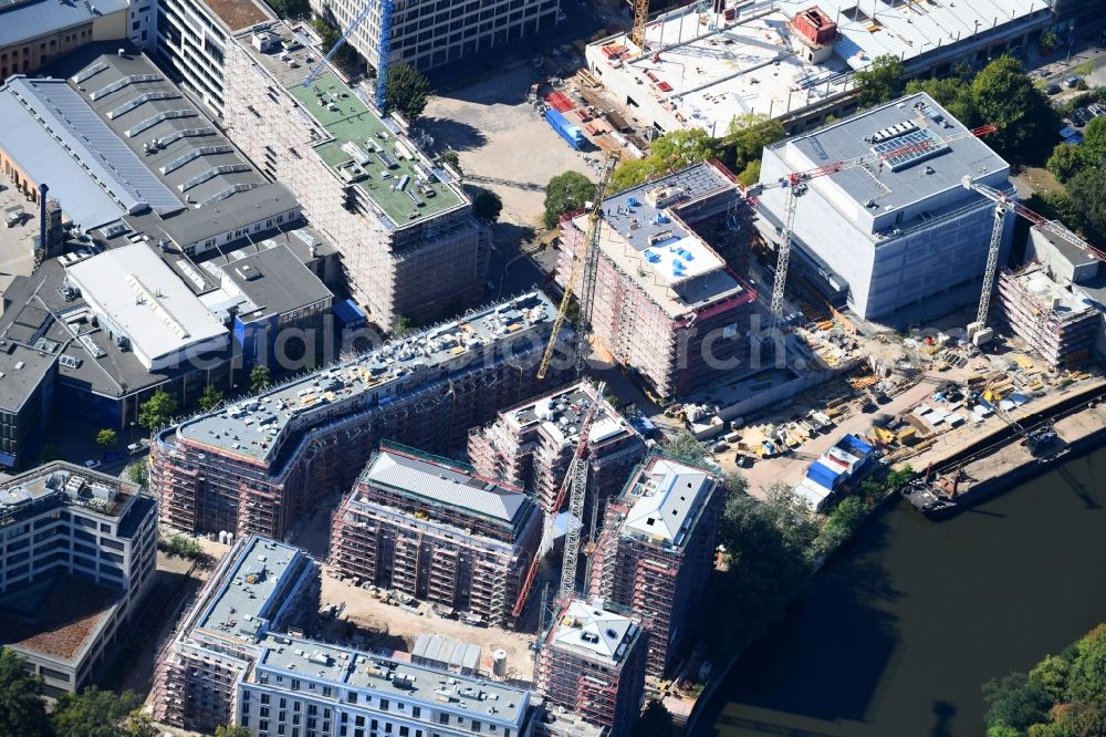 Aerial image Berlin - Construction site to build a new multi-family residential complex No.1 Charlottenburg on Wegelystrasse zum Spree- Ufer in the district Charlottenburg in Berlin, Germany