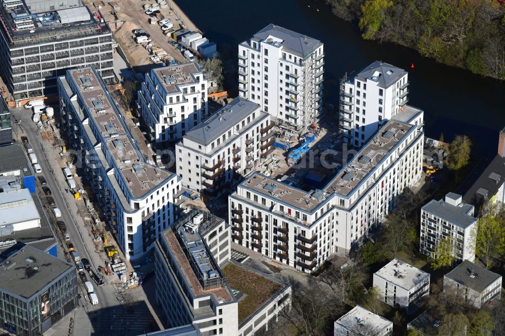 Aerial image Berlin - Construction site to build a new multi-family residential complex No.1 Charlottenburg on Wegelystrasse zum Spree- Ufer in the district Charlottenburg in Berlin, Germany