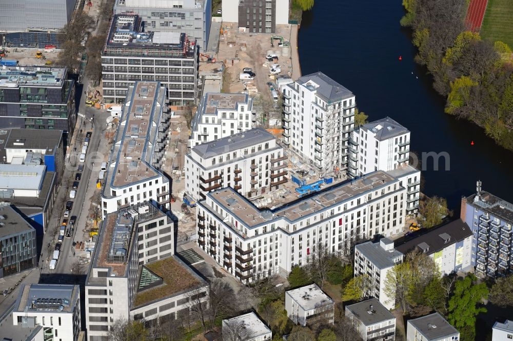 Aerial image Berlin - Construction site to build a new multi-family residential complex No.1 Charlottenburg on Wegelystrasse zum Spree- Ufer in the district Charlottenburg in Berlin, Germany