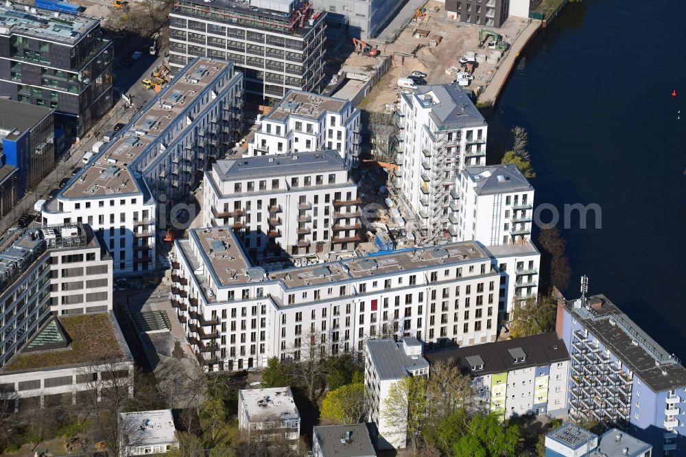 Aerial photograph Berlin - Construction site to build a new multi-family residential complex No.1 Charlottenburg on Wegelystrasse zum Spree- Ufer in the district Charlottenburg in Berlin, Germany