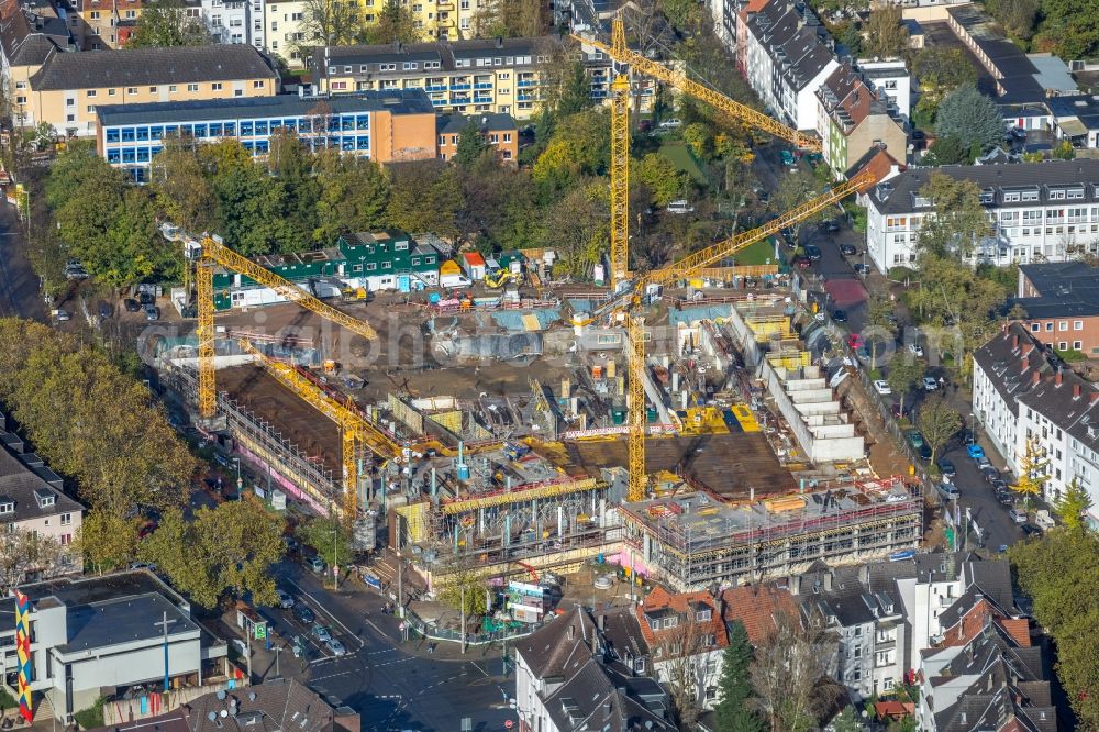 Aerial image Essen - Construction site to build a new multi-family residential complex a?? Cranachhoefe a?? of Allbau AG in Essen in the state North Rhine-Westphalia, Germany