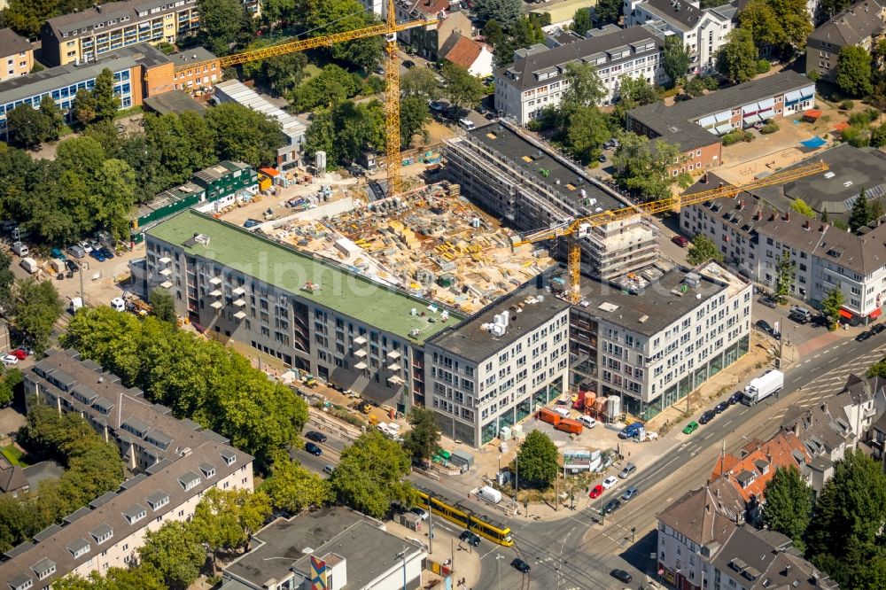 Essen from above - Construction site to build a new multi-family residential complex Cranachhoefe in Essen in the state North Rhine-Westphalia, Germany