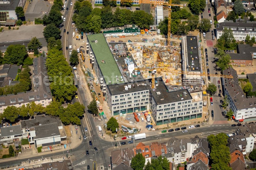 Aerial image Essen - Construction site to build a new multi-family residential complex Cranachhoefe in Essen in the state North Rhine-Westphalia, Germany