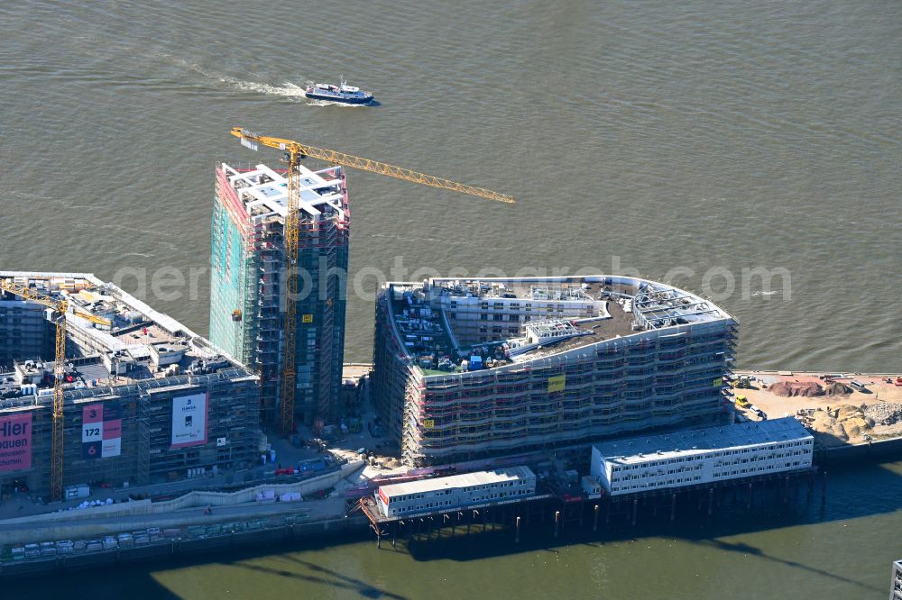 Aerial image Hamburg - Construction site to build a new multi-family residential complex of DC DEVELOPMENTS GMBH & CO. KG on Strandkai in the district HafenCity in Hamburg, Germany