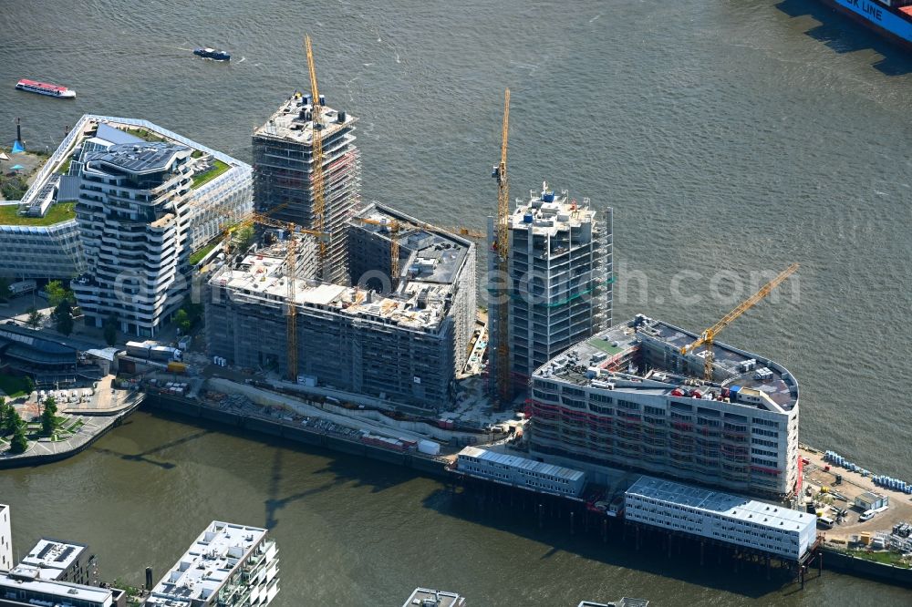 Aerial image Hamburg - Construction site to build a new multi-family residential complex of DC DEVELOPMENTS GMBH & CO. KG on Strandkai in the district HafenCity in Hamburg, Germany