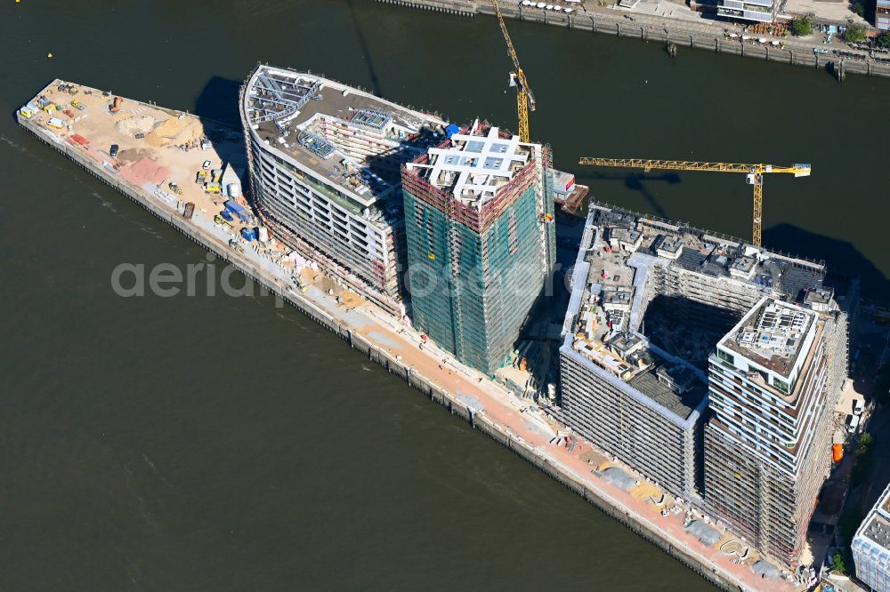 Aerial image Hamburg - Construction site to build a new multi-family residential complex of DC DEVELOPMENTS GMBH & CO. KG on Strandkai in the district HafenCity in Hamburg, Germany