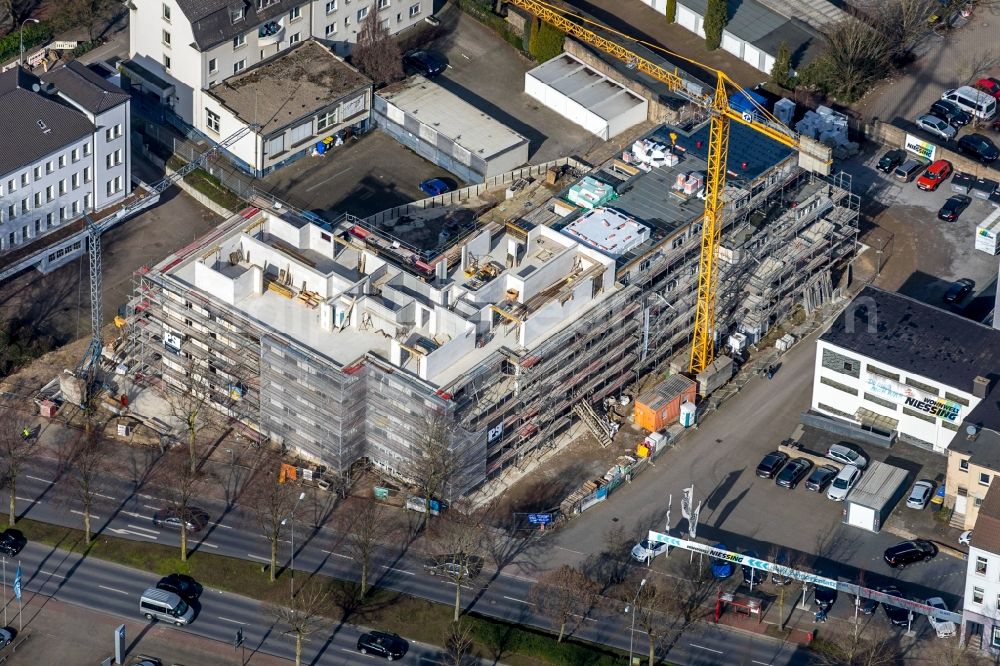 Aerial image Gladbeck - Construction site to build a new multi-family residential complex of Diakonisches factory gGmbH on Wilhelmstrasse in Gladbeck in the state North Rhine-Westphalia, Germany