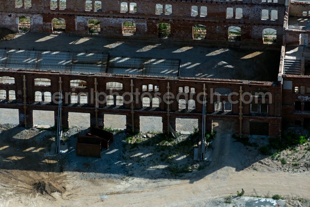 Aerial photograph Leipzig - Construction site to build a new multi-family residential complex on the former Kasernengelaende on Olbrichtstrasse in Leipzig in the state Saxony, Germany