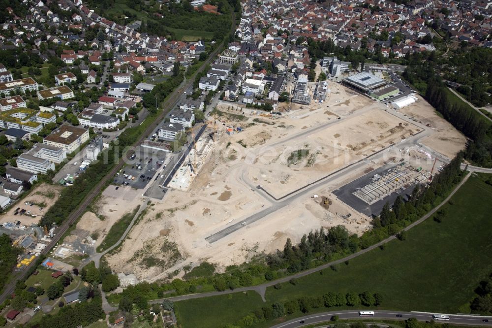 Wiesbaden from the bird's eye view: Construction site to build a new multi-family residential complex Erbenheim Sued in the district Erbenheim in Wiesbaden in the state Hesse, Germany