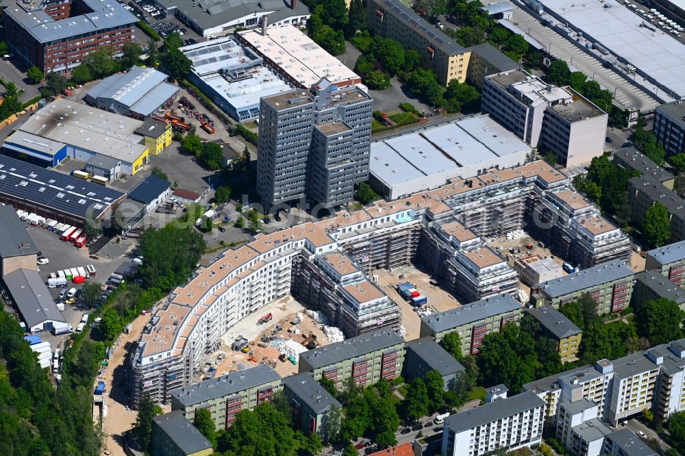 Aerial image Berlin - Construction site to build a new multi-family residential complex Eythstrasse corner Bessemerstrasse in the district Schoeneberg in Berlin, Germany