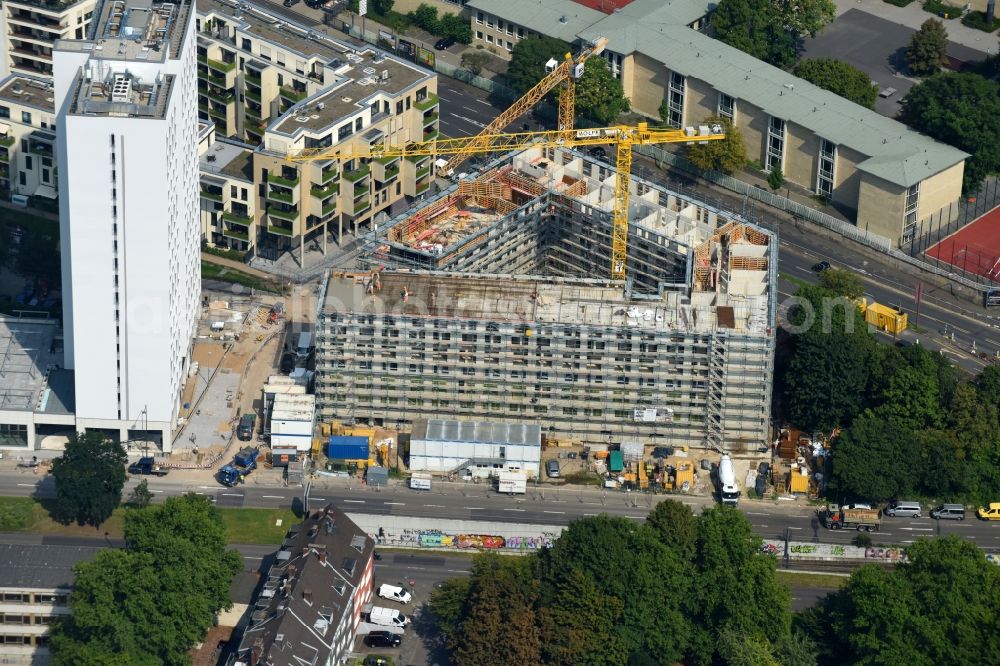 Aerial image Köln - Construction site to build a new multi-family residential complex 55 Frames of S.I.E. Soini Immobilienentwicklung GmbH in Cologne in the state North Rhine-Westphalia, Germany