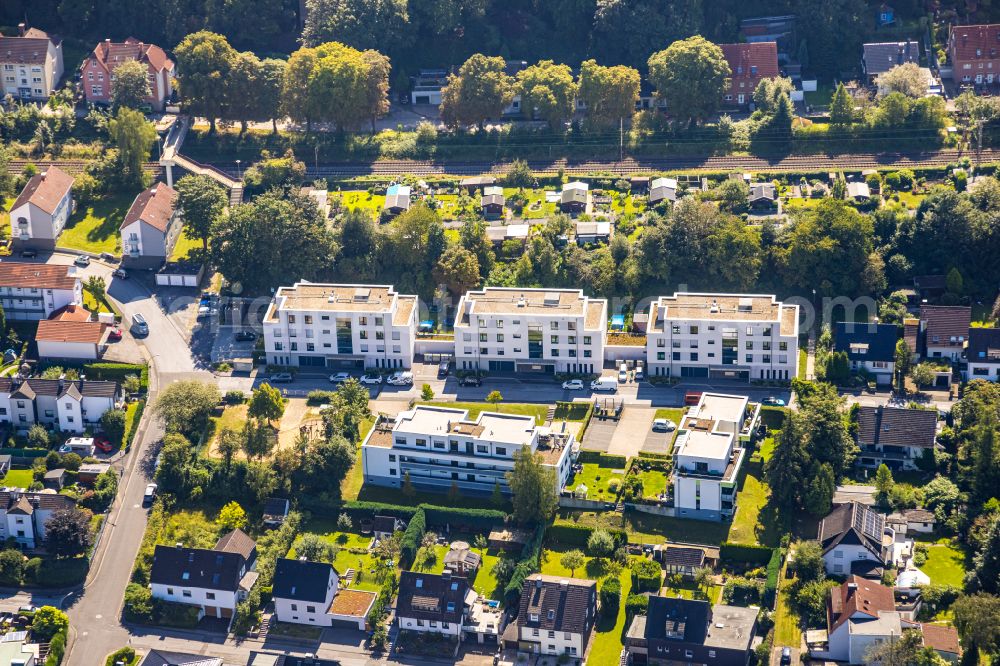 Gevelsberg from the bird's eye view: Construction site to build a new multi-family residential complex at Haufer street in Gevelsberg in the state North Rhine-Westphalia