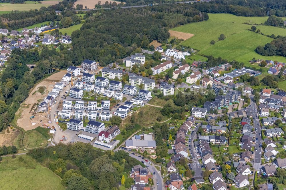 Aerial image Gevelsberg - Construction site to build a new multi-family residential complex in Gevelsberg in the state North Rhine-Westphalia, Germany