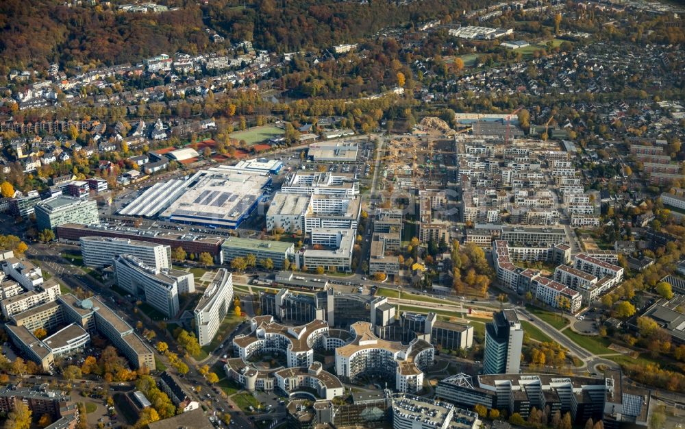 Düsseldorf from above - Construction site to build a new multi-family residential complex Grafental on Roepkestrasse in Duesseldorf in the state North Rhine-Westphalia, Germany