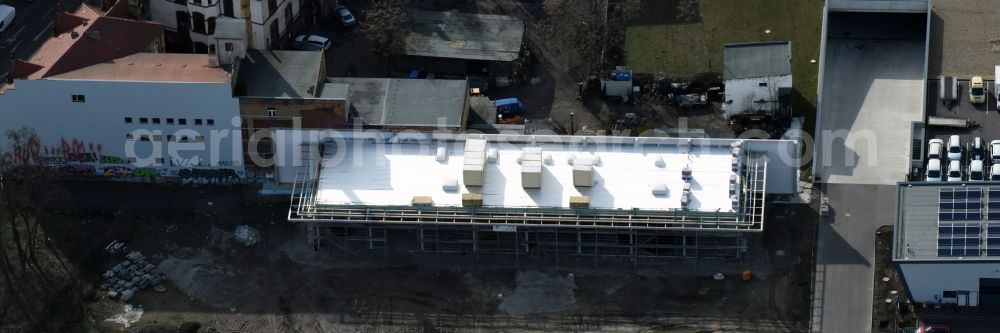 Aerial image Magdeburg - Construction site to build a new multi-family residential complex Grosse Diesdorfer Strasse in the district Stadtfeld Ost in Magdeburg in the state Saxony-Anhalt