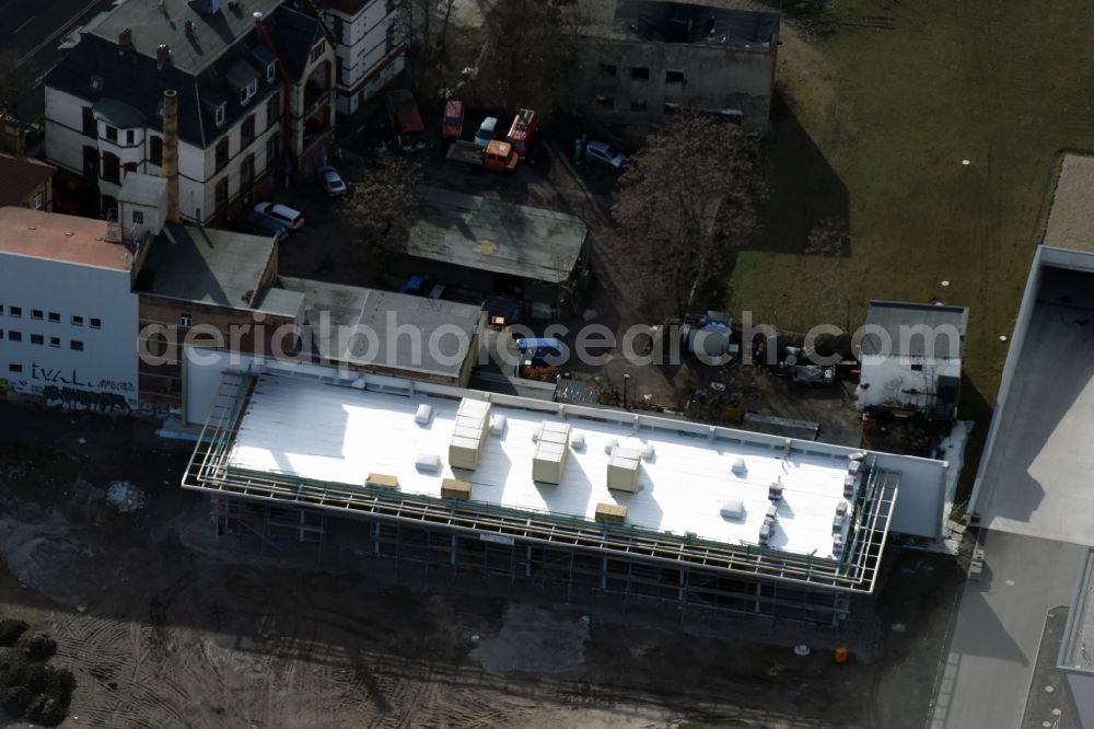 Aerial image Magdeburg - Construction site to build a new multi-family residential complex Grosse Diesdorfer Strasse in the district Stadtfeld Ost in Magdeburg in the state Saxony-Anhalt