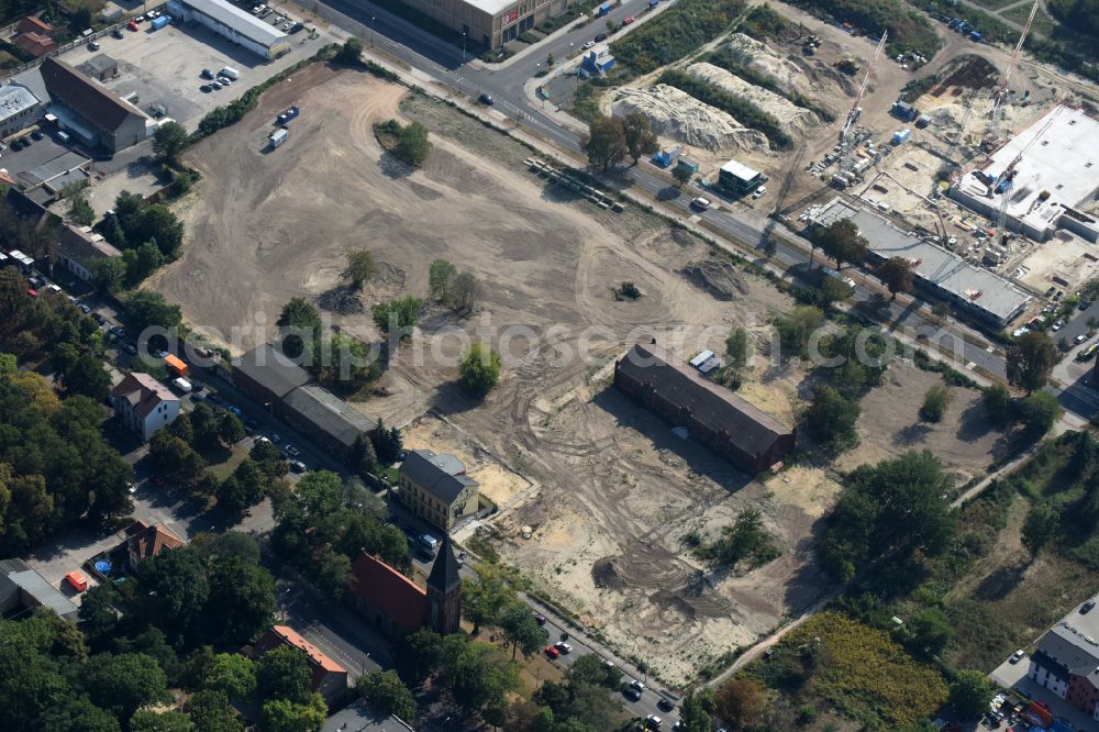 Aerial image Berlin - Construction site to build a new multi-family residential complex of Gut Alt-Biesdorf on Weissenhoeher Strasse in Berlin, Germany