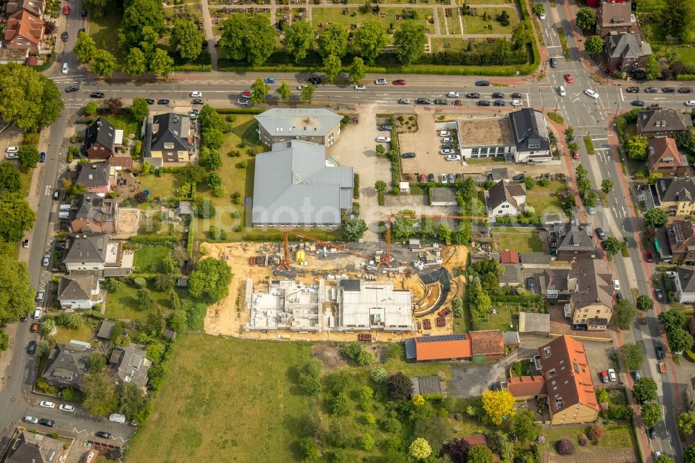 Aerial photograph Hamm - Construction site to build a new multi-family residential complex on Ludwig-Teleky-Strasse in Hamm in the state North Rhine-Westphalia, Germany