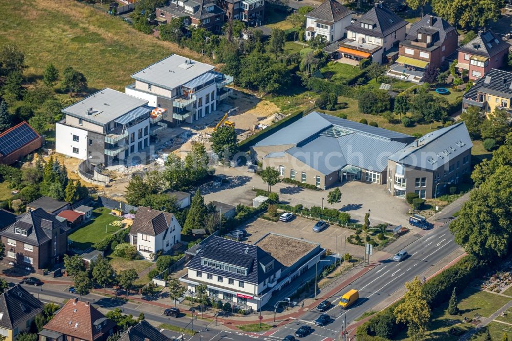 Hamm from above - Construction site to build a new multi-family residential complex on Ludwig-Teleky-Strasse in Hamm in the state North Rhine-Westphalia, Germany