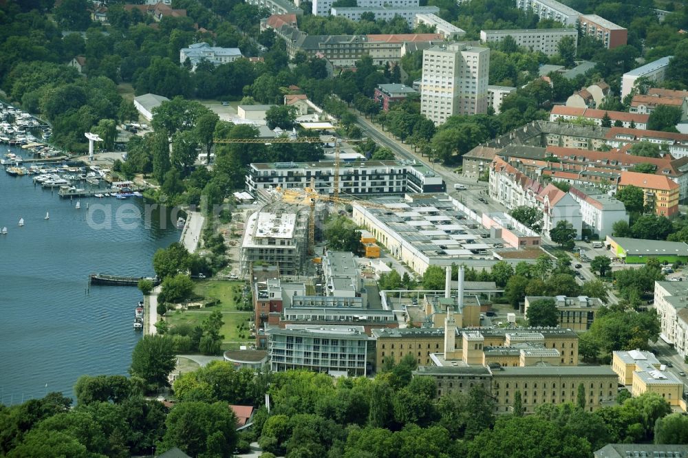 Potsdam from above - Construction site to build a new multi-family residential complex Havelwelle on Zeppelinstrasse in the district Westliche Vorstadt in Potsdam in the state Brandenburg, Germany