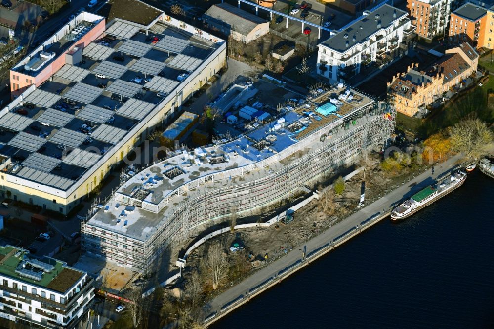 Aerial image Potsdam - Construction site to build a new multi-family residential complex Havelwelle on Zeppelinstrasse in the district Westliche Vorstadt in Potsdam in the state Brandenburg, Germany