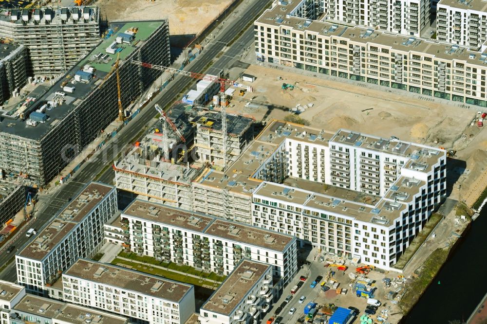 Aerial image Berlin - Construction site to build a new multi-family residential complex Heidestrasse - Otto-Weidt-Strasse - Lydia-Rabinowitsch-Strasse in of Europacity in the district Moabit in Berlin, Germany