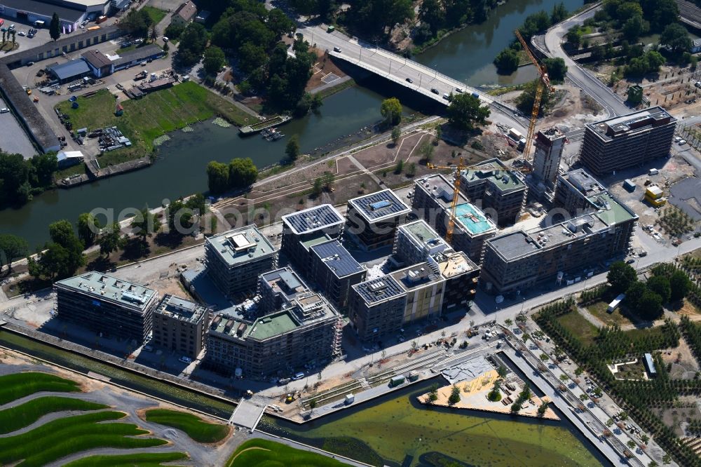 Aerial image Heilbronn - Construction site to build a new multi-family residential complex Heilbronn Urban Garden of STRENGER Holding GmbH on Kalistrasse in Heilbronn in the state Baden-Wurttemberg, Germany