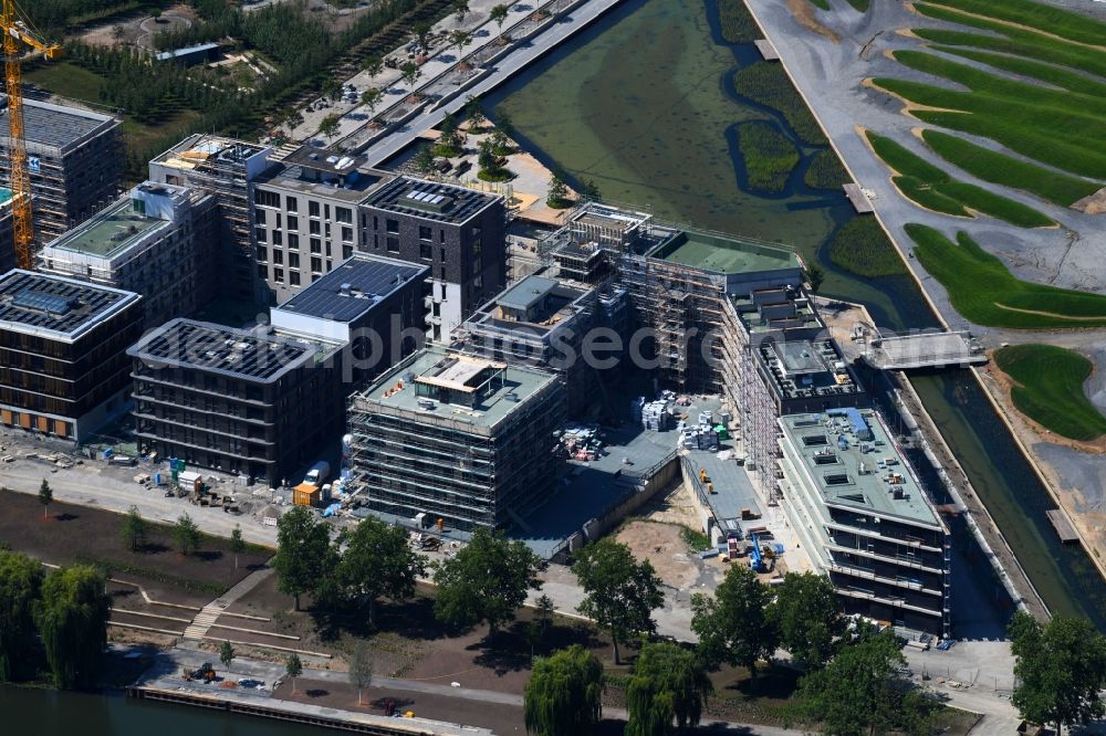 Aerial image Heilbronn - Construction site to build a new multi-family residential complex Heilbronn Urban Garden of STRENGER Holding GmbH on Kalistrasse in Heilbronn in the state Baden-Wurttemberg, Germany