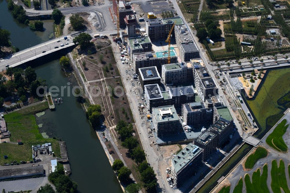 Aerial image Heilbronn - Construction site to build a new multi-family residential complex Heilbronn Urban Garden of STRENGER Holding GmbH on Kalistrasse in Heilbronn in the state Baden-Wurttemberg, Germany