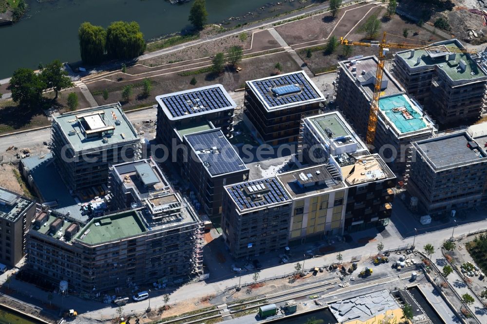 Aerial photograph Heilbronn - Construction site to build a new multi-family residential complex Heilbronn Urban Garden of STRENGER Holding GmbH on Kalistrasse in Heilbronn in the state Baden-Wurttemberg, Germany