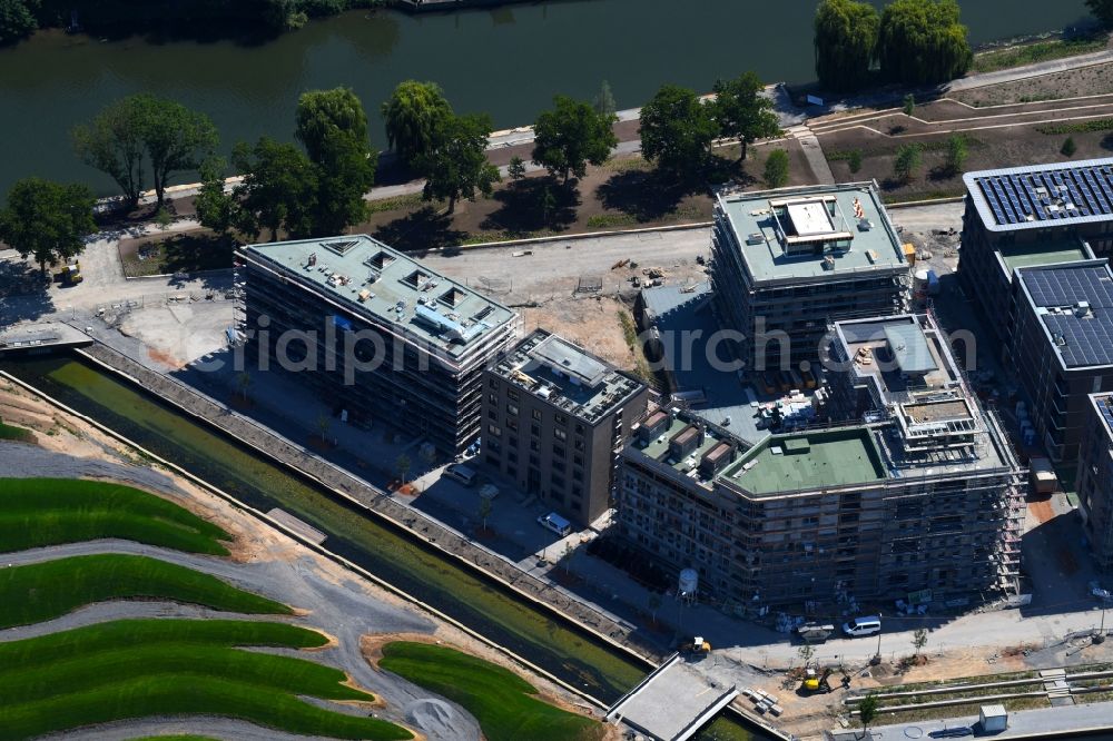 Heilbronn from above - Construction site to build a new multi-family residential complex Heilbronn Urban Garden of STRENGER Holding GmbH on Kalistrasse in Heilbronn in the state Baden-Wurttemberg, Germany