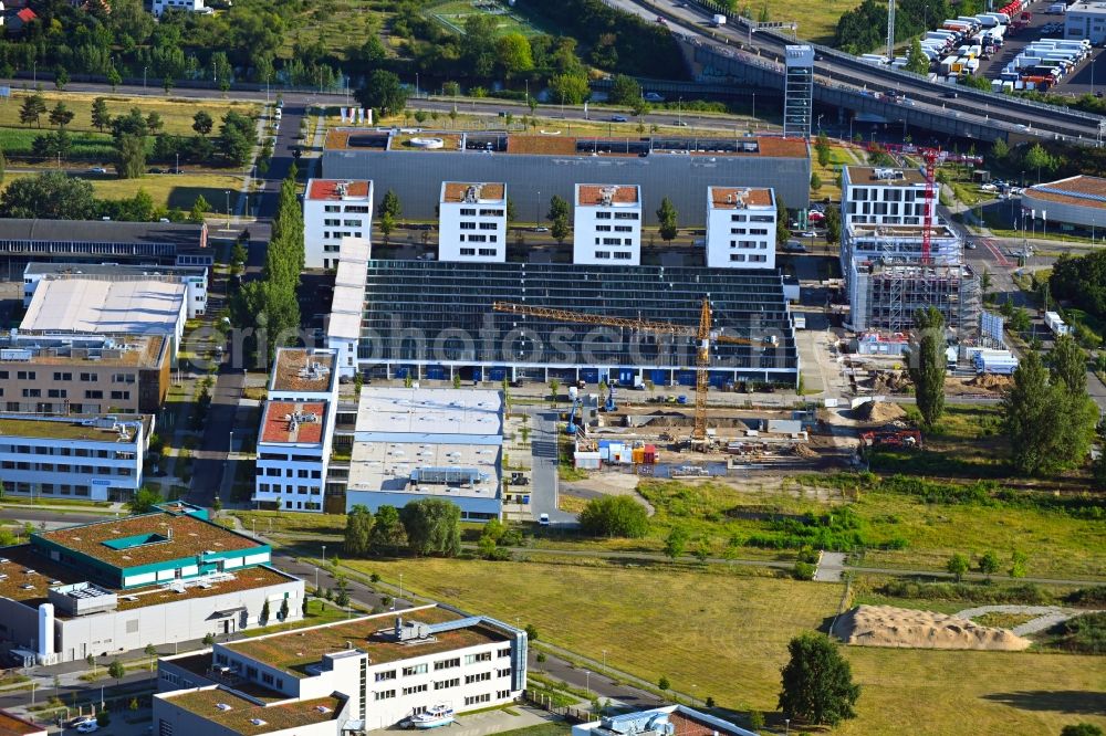 Berlin from above - Construction site to build a new multi-family residential complex Hermann-Dorner-Allee in the district Adlershof in Berlin, Germany