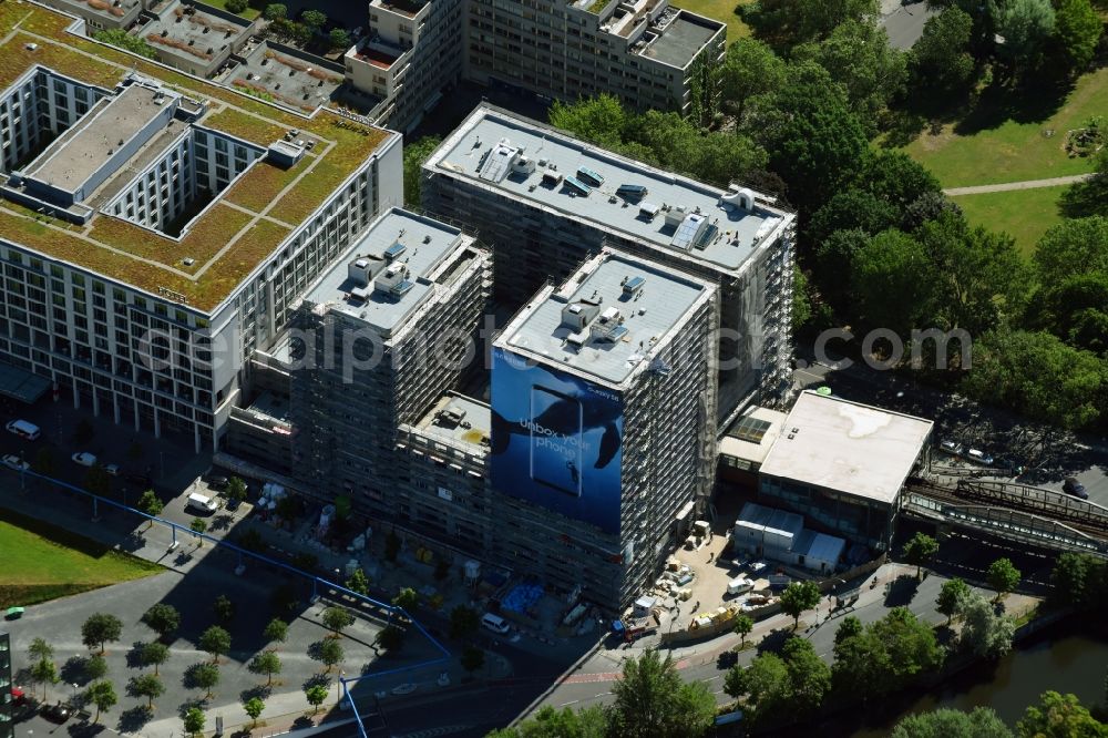 Aerial image Berlin - Construction site to build a new multi-family residential complex HIGH PARK der Zabel Property AG and gsp Staedtebau GmbH in Berlin