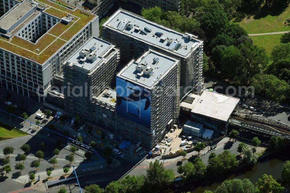 Aerial photograph Berlin - Construction site to build a new multi-family residential complex HIGH PARK der Zabel Property AG and gsp Staedtebau GmbH in Berlin