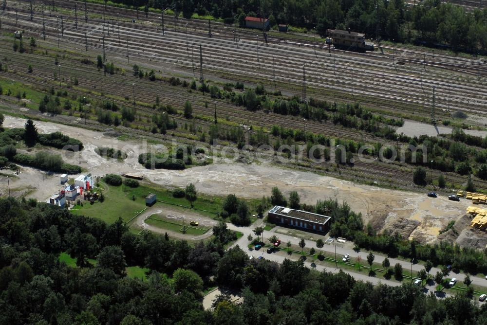 Aerial image München - Construction site to build a new multi-family residential complex Am Hirschgarten in the district Neuhausen-Nymphenburg in Munich in the state Bavaria, Germany