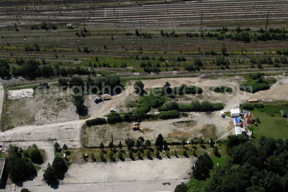 Aerial image München - Construction site to build a new multi-family residential complex Am Hirschgarten in the district Neuhausen-Nymphenburg in Munich in the state Bavaria, Germany